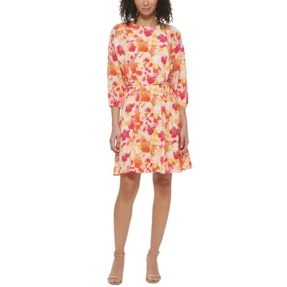 Jessica Howard Womens Floral Fit & Flare Dress Size 14 - Picture 1 of 12